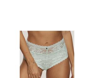 Stringpanty S.OLIVER "Danielle", Damen, Gr. 36/38, Spitze, grün (mint), Spitze, Obermaterial: 90% Polyamid, 10% Elasthan, Unterhosen, aus dezent transparenter Spitze in blumiger Optik (15407749-36) mi