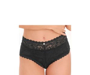 Stringpanty S.OLIVER "Danielle", Damen, Gr. 36/38, Spitze, schwarz, Spitze, Obermaterial: 90% Polyamid, 10% Elasthan, Unterhosen, aus dezent transparenter Spitze in blumiger Optik (19994509-36) schwar