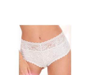 Stringpanty S.OLIVER "Danielle", Damen, Gr. 40/42, beige (creme), Spitze, Obermaterial: 90% Polyamid, 10% Elasthan, Unterhosen, aus dezent transparenter Spitze in blumiger Optik (64335333-40) creme