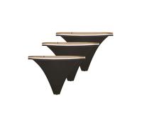 Stringtanga BOSS "B LACE", Damen, Gr. L, 3 Stk., schwarz (schwarz 001), Jersey, Obermaterial: 86% Polyamid, 14% Elasthan, körpernah, Unterhosen (91228118-L) schwarz 001