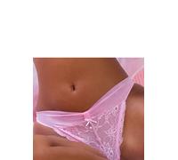 Stringtanga LASCANA "Nina", Damen, Gr. 36/38, rosa, Obermaterial: 80% Polyamid, 20% Elasthan, Unterhosen, in raffinierter Schnittform (43663260-36) rosa