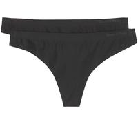 Stringtanga MARC O'POLO "Second Skin", Damen, Gr. XL, schwarz, Jersey, Obermaterial: 74% Polyamid, 26% Elasthan, unifarben, bequem, Unterhosen Stringtanga, mit Logo-Schriftzug im Gummibund (66040839-X