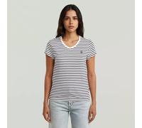 G-Star T-Shirt Eyben Slim 2.0 V-Ausschnitt Gestreift Mehrfarbig Größe S