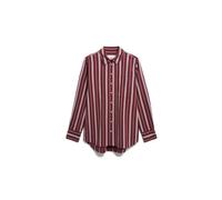 Armedangels - STRIPE LOOSE SHIRT BLOUSE velvet red-amberwood - Gr. - L