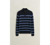 STRIPED COTTON CABLE HALF ZIP XL