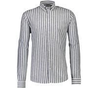 Leinenhemd LINDBERGH "Leinenhemd Relaxed Fit", Herren, Gr. XXL, Normalgrößen, blau (dk blau), Obermaterial: 55% Leinen, 45% Baumwolle, Hemden (72266143-XXL) dk blau