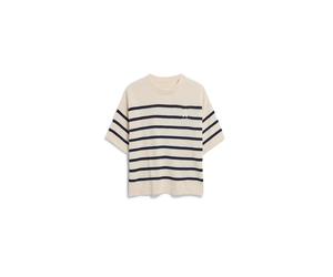 STRIPED LINEN BLEND SWEATER L