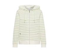 Kurzjacke CECIL, Damen, Gr. M (40), weiß (raw matcha lime), Web, 100% Baumwolle, gestreift, comfort fit normal, ohne Ausschnitt, Bündchen, Jacken Kurzjacke, aus reiner Baumwolle (58577806-M) raw match