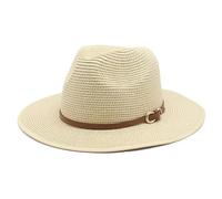 Stroh-Cowboyhut, Strandhut, gewebter Sonnenhut, Sommer-Sonnenhüte Herren- und Damen-Sonnenschirm-Zylinder Neuer Strohhut-Sommer-Mann-Sonnenblenden-Hut Panama-Strand-Gürtel-Hut (Color : Navy) ( Color :