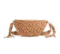 Stroh Handtasche Gürteltasche Baumwolle gewebte Outdoor-Mappen-Sommer-Persönlichkeits-Handtasche für Arbeit Reise Outdoor