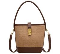 Stroh-Strandtaschen für Damen, Rattan-Geldbörse, Sommer, Stroh, Umhängetasche, Bast, Handtasche, Geldbörse, Umhängetasche, kleine Eimertasche 2024