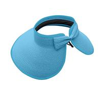 Strohhut Damen Faltbar Sonnenhut Elegant Sommerhut Breite Krempe Visor Cap Starker Sonnenschutz Sun UV-Schutz Stroh Roll Up Sommer Strand Packbar Hut für Outdoor Reise Urlaub Bergsteigen Camping