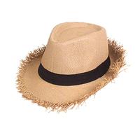 Strohhut Herren Damen Gärtner Kostüm Panama Hut Geflochten Ausgefranst Sommerhut Strandhut Hawaii Hut Ideal Für Den Urlaub Am Strand Garten Oder Sommer Partys