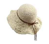 Strohhut Teenager Sonnenhüte für Damen, Sommer, breite Krempe, UPF 50+, Panama-Fedora, faltbar, verstaubar, Strandhut Sonnenhut Modern (B, One Size)