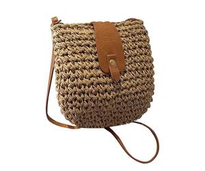 Strohtaschen Damen Sommer, Korbtaschen Damen Boho Sommer Geflochten Schultertasche Umhängetasche Mit Reißverschluss Stroh Korbtasche Strandtasche Geflochten Moderne Tasche Strand Häkeltasche