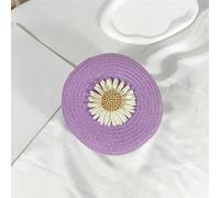 Strohtaschen Strandtasche Runde Crossbody Umhängetasche Frauen Gewebte Strandtasche Für Damen Rattan Handgemachte Gestrickte Kleine Strohtasche Geldbörse Und Handtasche 16X6,5X16Cm Taroaddfloral