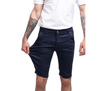 strongAnt Chino Shorts Herren Power Stretch Slim Fit. Bermuda Kurze Hose Sommer Baumwolle. Сhinoshorts - Dunkelblau. Größe: 46
