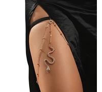 Stronrive Oberschenkelkette Boho Körper Kette Bikini Bein Ketten Lange Kette Quaste Oberschenkel Kette Ledergeschirr Für Damen Bikini Körperschmuck Für Damen Und Mädchen