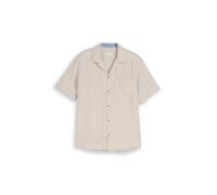 Tom Tailor Regular Fit Freizeithemd aus Leinen-Baumwolle-Mix in Beige, Größe M