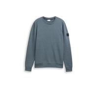 Tom Tailor Sweatshirt STRUCTURED CREWNECK 1047803 Herren Rundhals Regular Fit L Grau Mint Navy