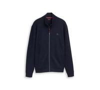 Tom Tailor - Sweatjacke mit Logo-Badge sky captain blue - Gr. - XXL