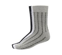 Strümpfe MISTERTEE "MisterTee Unisex Fuck You Socks 3-Pack", Herren, Gr. 39-42, schwarz, grau, weiß, Baumwolle, Elasthan, Polyester, normal, Socken Strümpfe (66644354-39) schwarz, grau, weiß