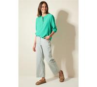 Langarmbluse CECIL, Damen, Gr. S (38), grün (aventurine grün), Stoff, 58% Viskose, 42% Polyester, unifarben, klassisch normal, Rundhals, Bündchen, Blusen, mit Rundhalsausschnitt (96164601-S) aventurin