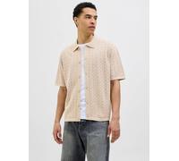 Strukturiert Gestricktes Hemd S Beige