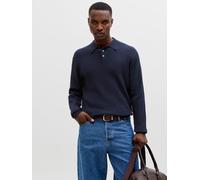 Strukturiert Gestricktes Polo XL Blau