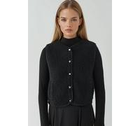 Strukturierte ärmellose Crew-Neck-Weste M