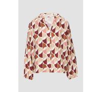 Strukturierte Bluse aus Viskosemix 32 mehrfarbig|rot 2154248.33A2.32