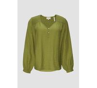 Strukturierte Bluse aus Viskosemix mit Smok Details 36 Grün 2154523.7774.36
