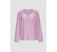 Strukturierte Bluse aus Viskosemix mit Smok Details 48 lila