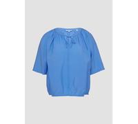 Strukturierte Bluse mit Halbarm im O-Shape 48 blau 2161113.5513.48