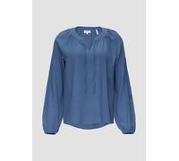 Strukturierte Bluse mit Raffdetails 36 blau 2154683.5472.36