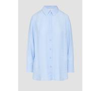 Strukturierte Hemdbluse aus Viskosemix 46 blau 2156350.5083.46