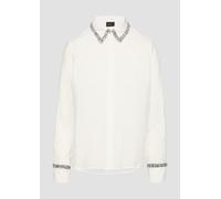 Strukturierte Hemdbluse aus Viskosemix mit dekorativen Details 34 creme 2159664.0200.34