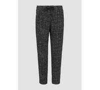 Strukturierte Jogpants mit elastischem Bund 34 schwarz 2157503.9999.34