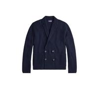 Strukturierte Kaschmir-Sakko-Strickjacke XL Blue