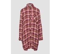 Strukturierte Longbluse aus Viskosemix 38 rot