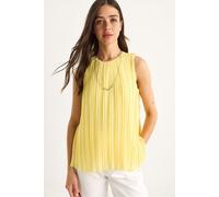 Strukturierte Siphonbluse mit Accessoire-Detail S