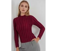 Strukturierte Slim-Fit Halbkragenbluse XL