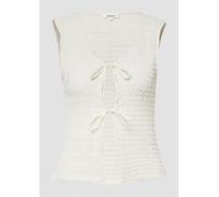 Strukturierte Slim-Fit-Weste aus Baumwollmix 48 creme 2166361.02U1.48