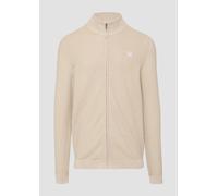 Strukturierte Strickjacke mit Logo-Patch XXL Beige 2160131.8155.XXL