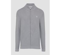 Strukturierte Strickjacke mit Logo-Patch XXL grau 2160131.9500.XXL