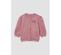 Strukturierte Sweatjacke mit Stickerei 68 Rosa 2169203.4450.68