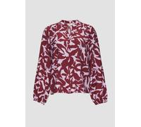 Strukturierte Viskose-Bluse mit All-over-Print 32 rot
