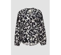 Strukturierte Viskose-Bluse mit All-over-Print 46 blau 2154118.59A0.46