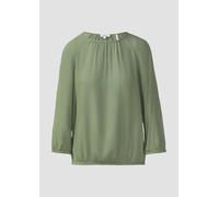 Strukturierte Viskose-Bluse mit Raff-Details 36 grün 2172694.7369.36