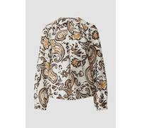 Strukturierte Viskosemix-Bluse mit All-over-Print 34 creme|mehrfarbig 2170028.02A2.34